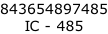 843654897485 IC - 485